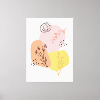 Impressão Em Tela Abstrato de Artesanato, Formas Geométricas, Mínimo