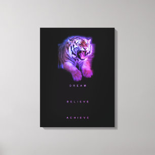 Impressão Em Tela Abstrato de Cotação de Afirmação Motivacional Eleg