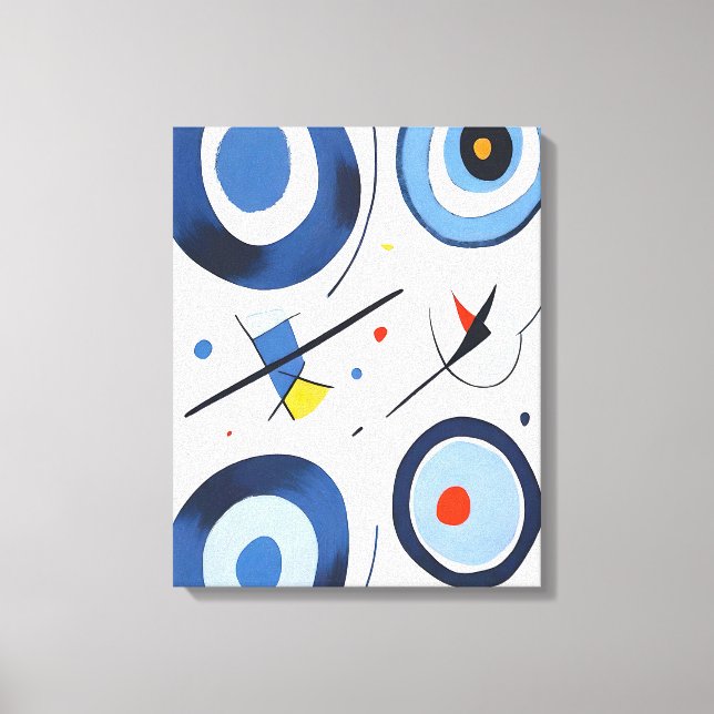 Impressão Em Tela Abstrato de Dança de Dimensão Circular (Frente)
