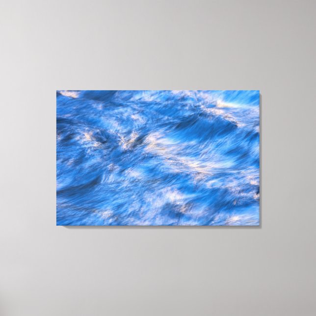 Impressão Em Tela Abstrato de fluxo de água (Frente)