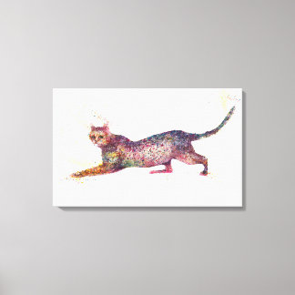 Impressão Em Tela Abstrato de gato