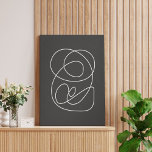 Impressão Em Tela Abstrato de Linha Contemporânea de Arte Chic Preto<br><div class="desc">Impressão de tela branca e preta com Abstrato de linha contemporânea</div>