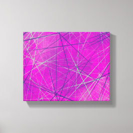 Impressão Em Tela Abstrato de Linhas de Rede Puro n-Rosa