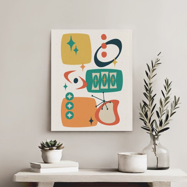 Impressão Em Tela Abstrato de Meio século de idade atômica Amarelo c (Criador carregado)