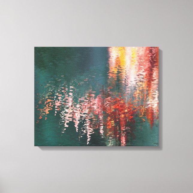 Impressão Em Tela Abstrato de reflexões de mapeamento (Frente)