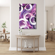 Abstrato de risco roxo moderno 24"x36"