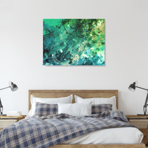 Impressão Em Tela Abstrato de ruído verde