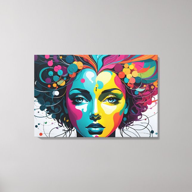 Impressão Em Tela Abstrato de saúde mental (Frente)
