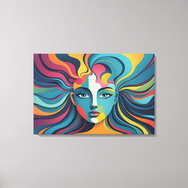 Impressão Em Tela Abstrato de saúde mental (Frente)