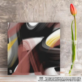 Impressão Em Tela abstrato de Tendência - Arte Preta - Branca de 8 x