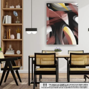 Impressão Em Tela abstrato de Tendência de 18x24", com tecnologia pr