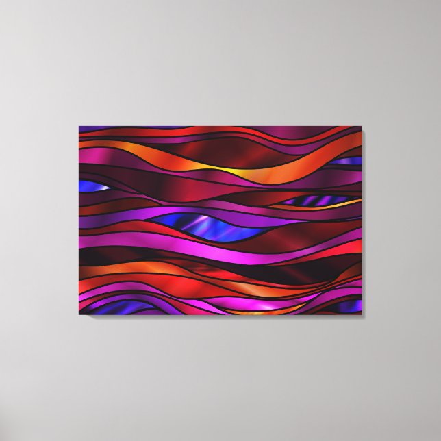 Impressão Em Tela Abstrato de Vidro Retido (Frente)