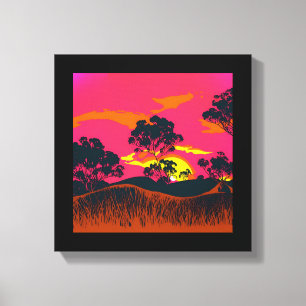 Impressão Em Tela Abstrato Desert Background Landscape Art nº 6