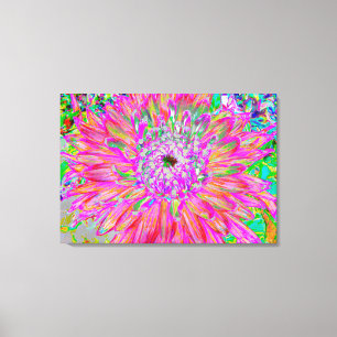 Impressão Em Tela Abstrato do arco-íris colorida Dahlia Flower