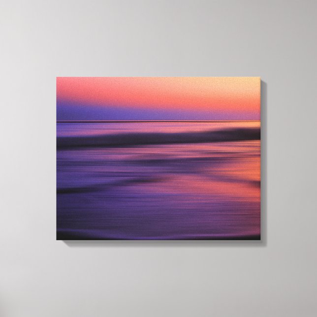 Impressão Em Tela Abstrato do Oceano Sunset da Costa Oeste (Frente)