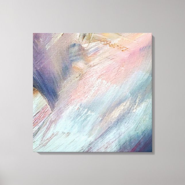 Impressão Em Tela Abstrato do Traço do Pincel (Frente)