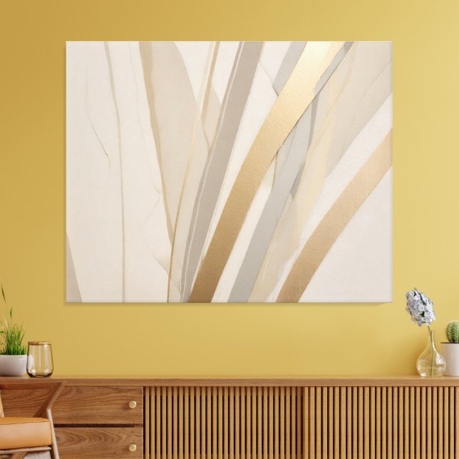 Impressão Em Tela Abstrato Dourada do bronzeador bege (Insitu(Sala de estar))