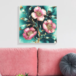 Impressão Em Tela Abstrato em ondas eletromagnéticas