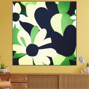 Impressão Em Tela Abstrato Floral minimalista