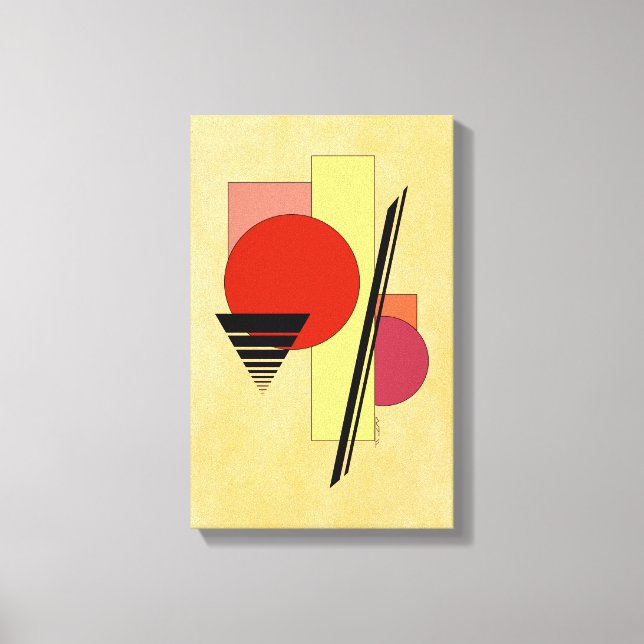 Impressão Em Tela Abstrato Formas (Frente)