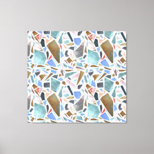 Impressão Em Tela Abstrato: fundo branco desenhado à mão.