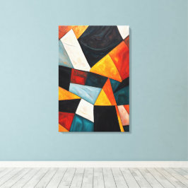 Impressão Em Tela Abstrato geométrico colorido