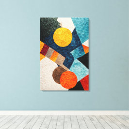 Impressão Em Tela Abstrato geométrico colorido