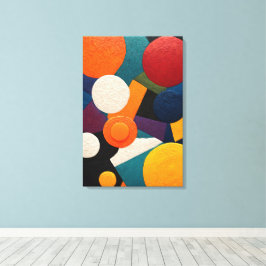 Impressão Em Tela Abstrato geométrico colorido