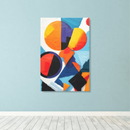 Impressão Em Tela Abstrato geométrico colorido