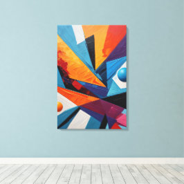 Impressão Em Tela Abstrato geométrico colorido