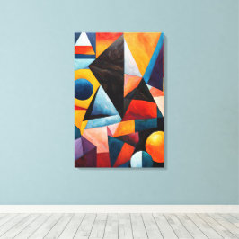 Impressão Em Tela Abstrato geométrico colorido