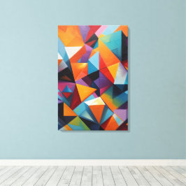 Impressão Em Tela Abstrato geométrico colorido