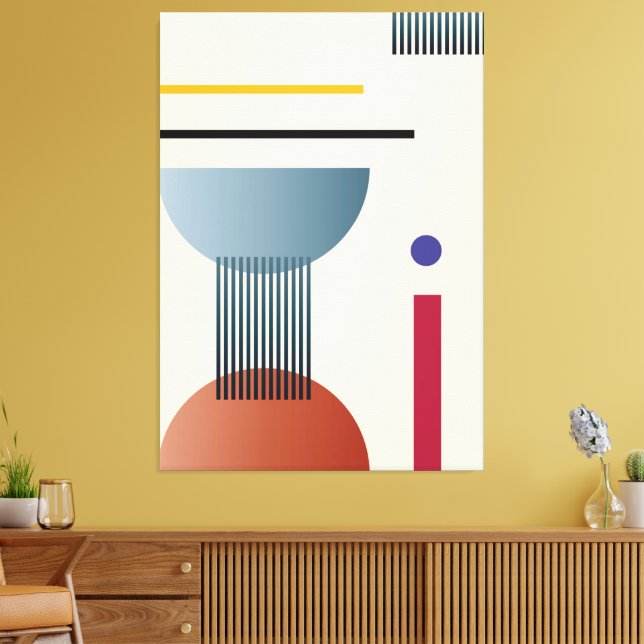 Impressão Em Tela Abstrato geométrico muro (Insitu(Sala de estar))