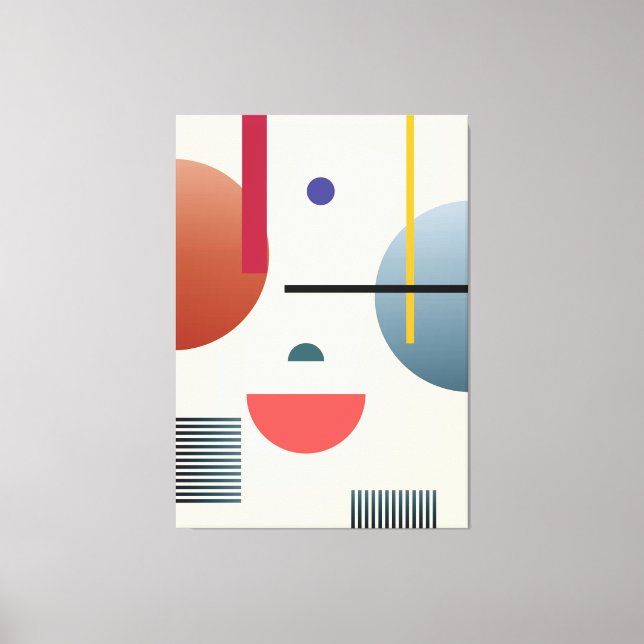 Impressão Em Tela Abstrato geométrico muro (Frente)