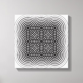 Impressão Em Tela abstrato geométrico preto e branco design