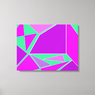 Impressão Em Tela Abstrato gráfico - design verde roxo