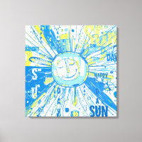 Abstrato Happy Whimsical Sun Word Art