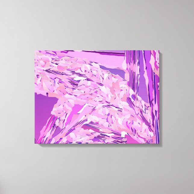 Impressão Em Tela abstrato, Lavanda, púrpura (Frente)