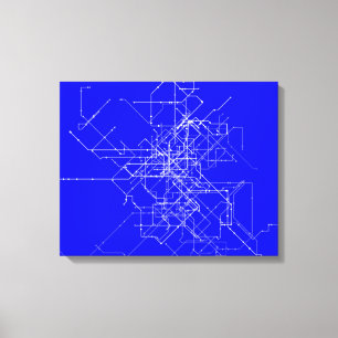 Impressão Em Tela Abstrato Line Art