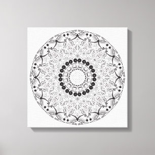 Impressão Em Tela Abstrato mandala design. Vetor orienta