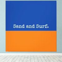 Abstrato Minimalista de Seashore Laranja Azul Negr