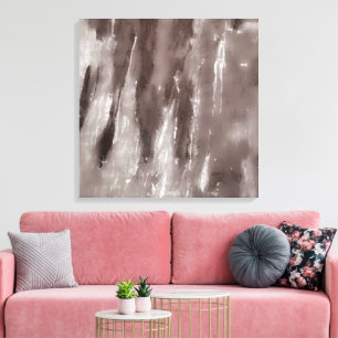 Impressão Em Tela Abstrato moderna Sépia e Branco