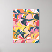 Abstrato moderno espiral em rosa e amarelo