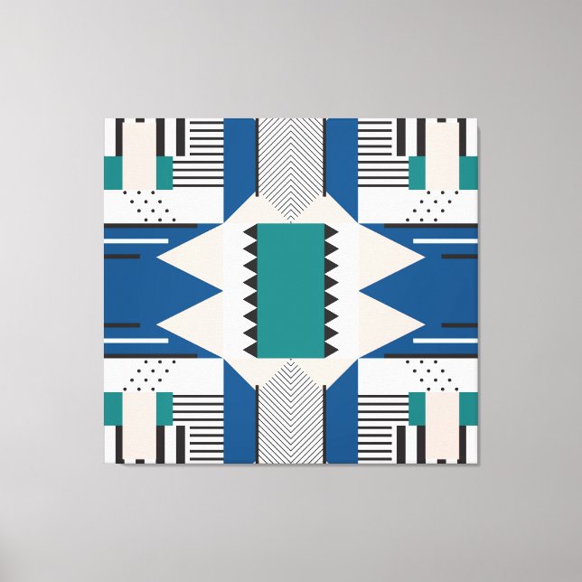 Impressão Em Tela Abstrato moderno: Estilo geométrico sem costura (Frente)