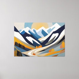 Impressão Em Tela Abstrato Mountain Landscape Decor Artístico Modern