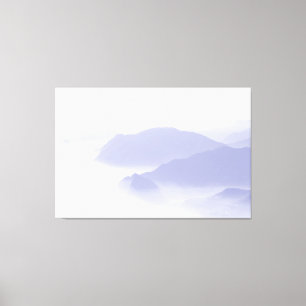 Impressão Em Tela Abstrato Mountain Landscape Nature Periwinkle Blue