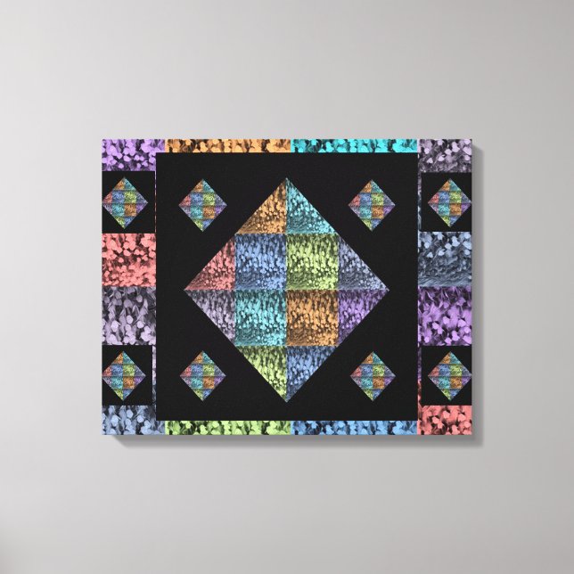 Impressão Em Tela Abstrato Multi-Colour Tulip Art (20 X 16) (Frente)