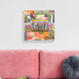 Impressão Em Tela Abstrato Múltiplas Flores 3
