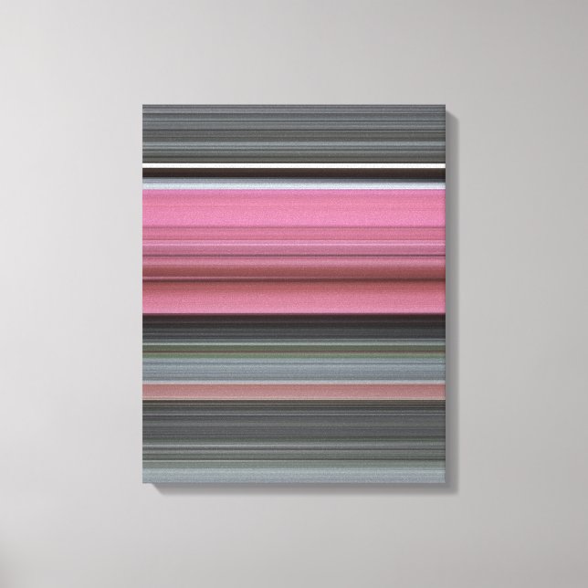 Impressão Em Tela Abstrato nº 1: Rosa e cinza (Frente)