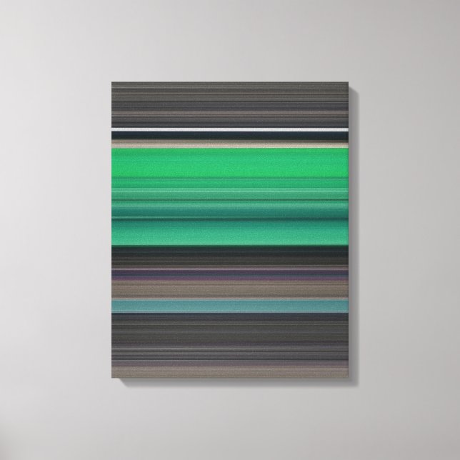 Impressão Em Tela Abstrato nº 1: Verde e cinza (Frente)